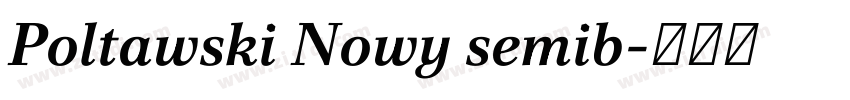 Poltawski Nowy semib字体转换